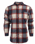 Woven Plaid Flannel With Biased Pocket