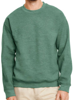 Adult Heavy Blend™ Fleece crew Heather Sport Dark Green